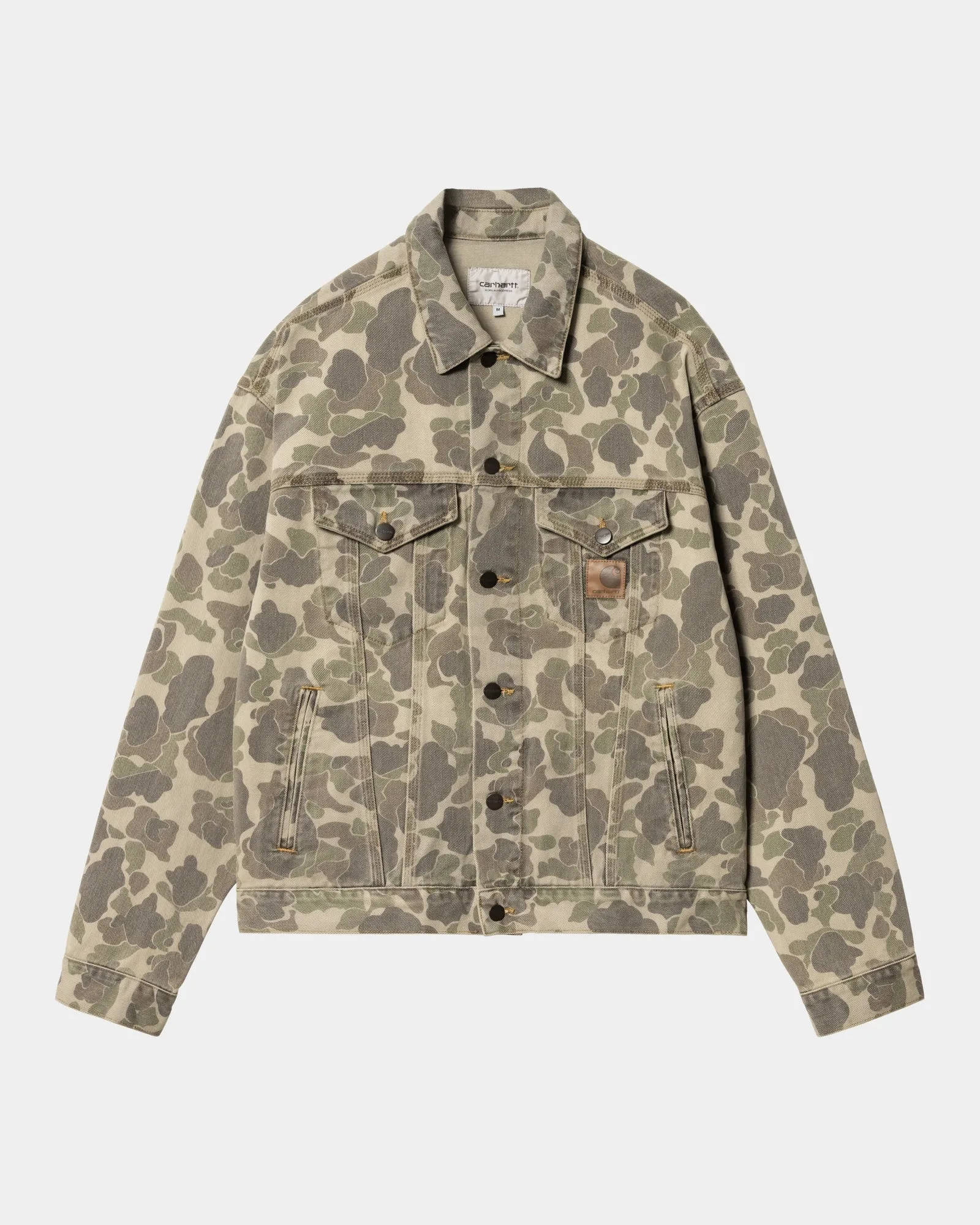 Black Duck Camo Patterned Helston Jacket with Bleached Effect