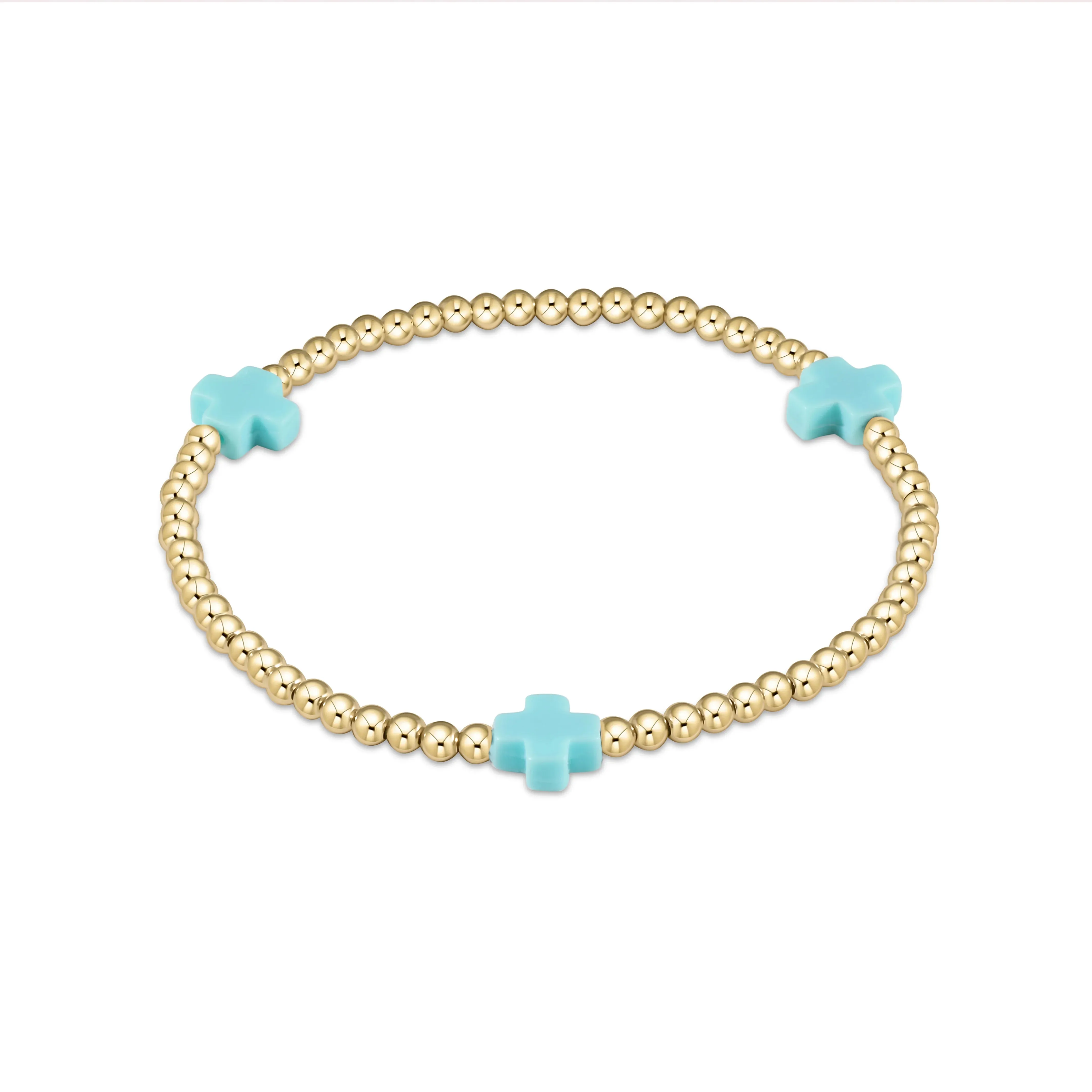 egirl Signature Cross Bracelet- Turquoise