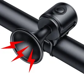 Electric Bike Horn 130db Loud Bicycle HornBicycle Horns for 22.2-32mm Handlebars Bike Horn for Adults with 3V Battery,Easy Installation Bike Bells for Adults Kids Mountain Bike/Scooter/Ebike