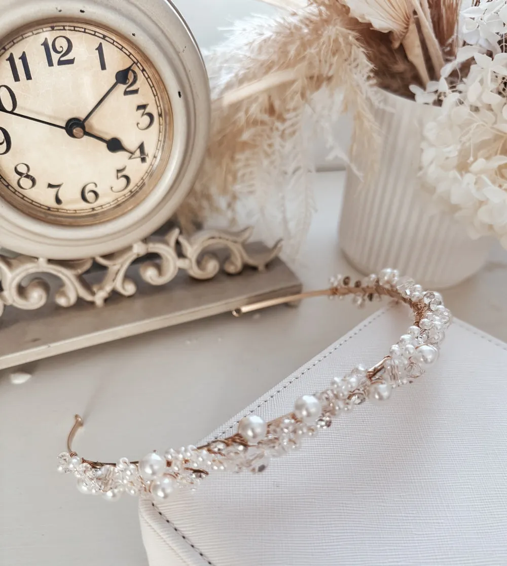 Evelyn Girls Pearl Headband