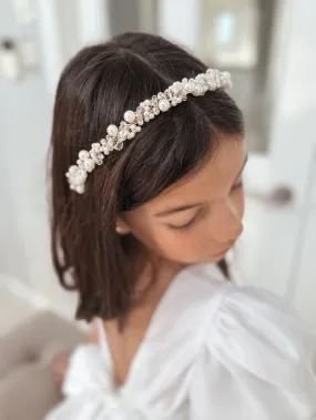 Evelyn Girls Pearl Headband