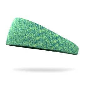 Fashion Green and Blue Static Organic Headband - 4" and 3" Tapered