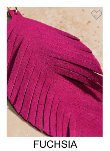 Genuine Leather Leaf Earrings