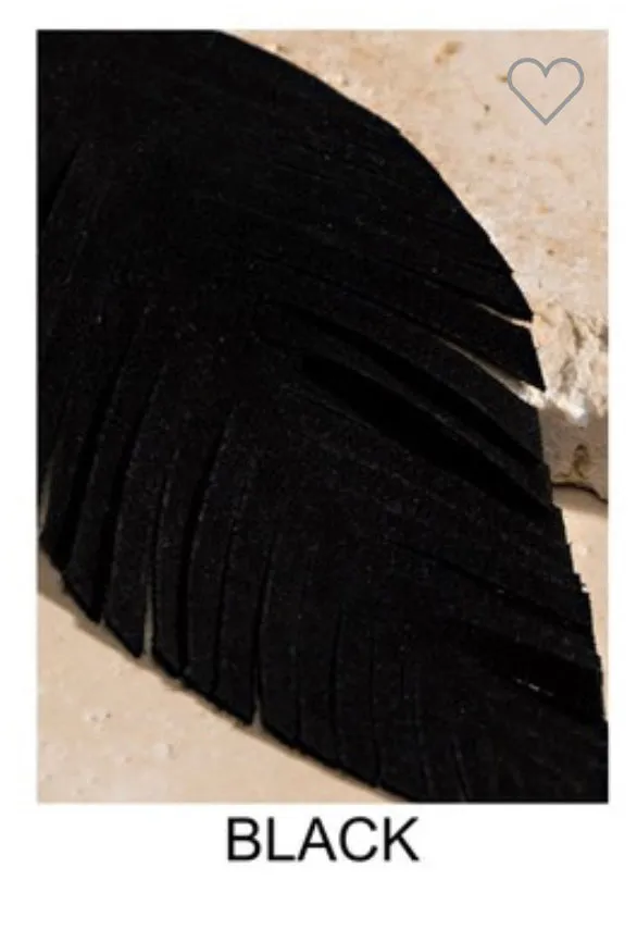 Genuine Leather Leaf Earrings