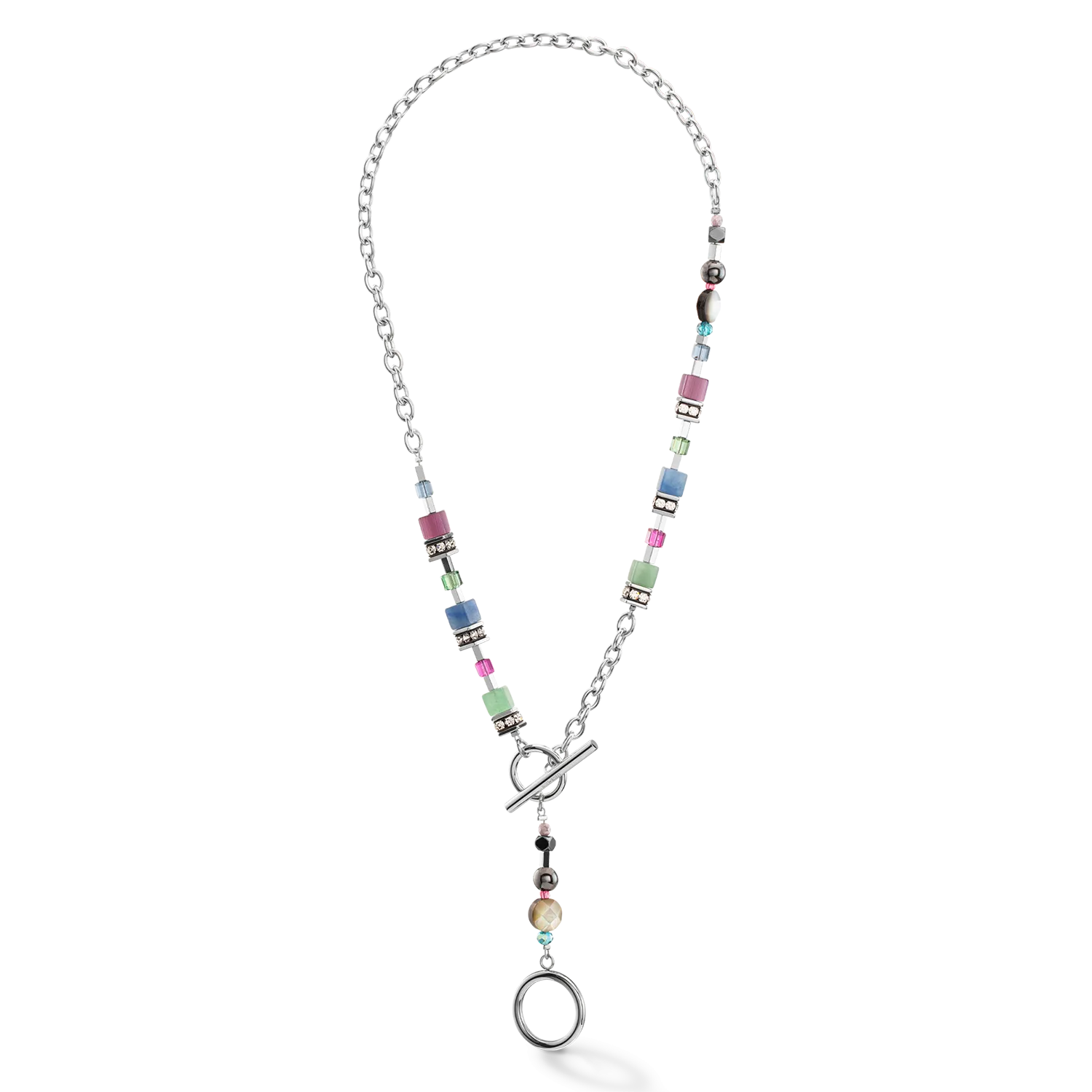 GeoCUBE® Fusion necklace Multicolour Gemstone