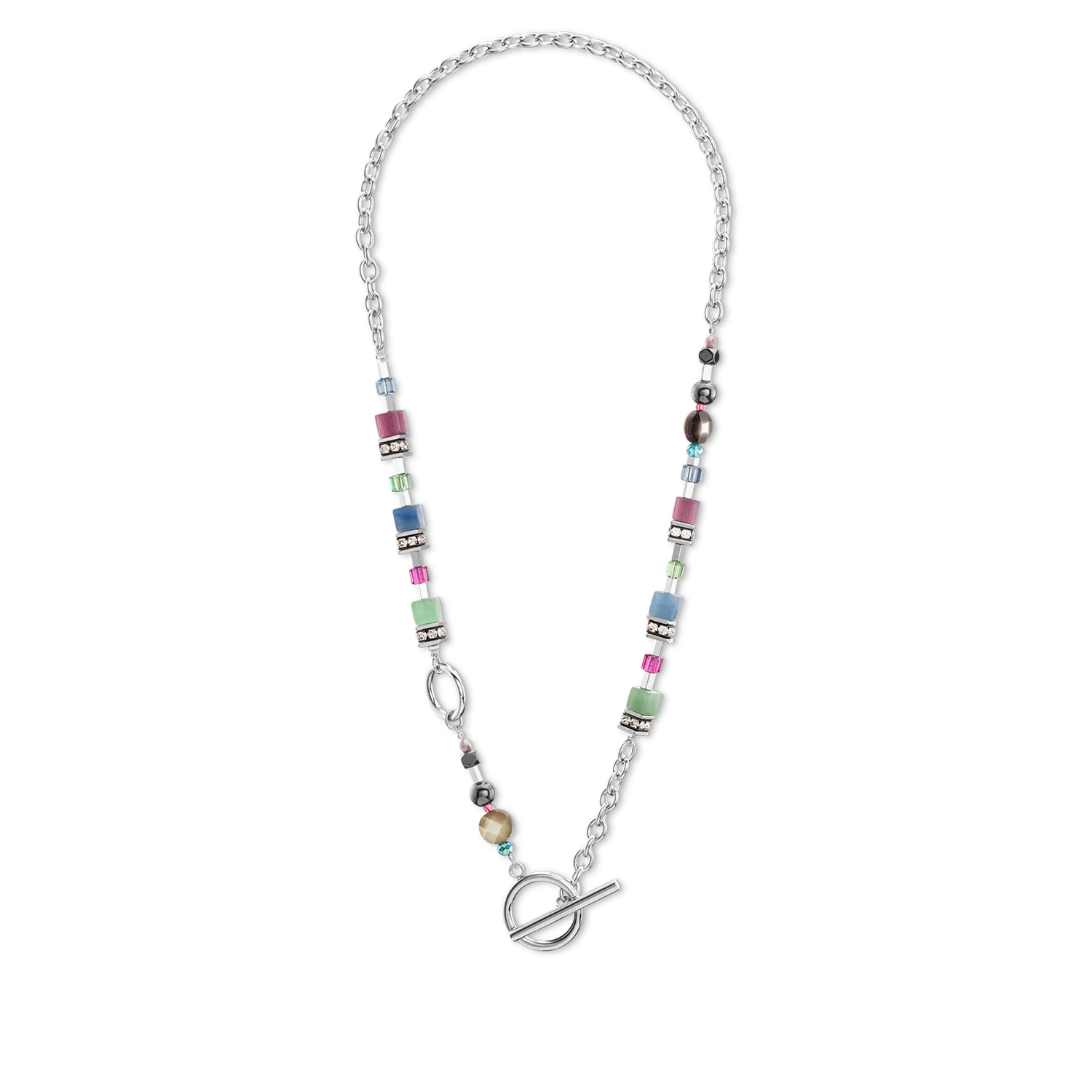 GeoCUBE® Fusion necklace Multicolour Gemstone