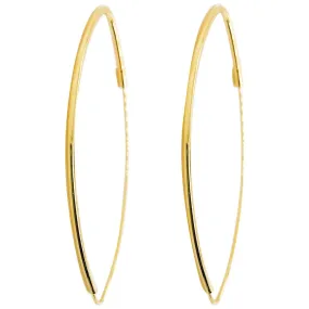 Gold Oval Hoop Earrings