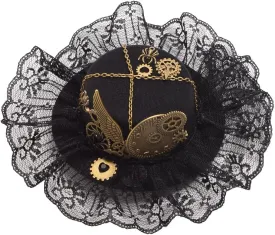 GRACEART Steampunk Mini Top Hat for Women Headwear Costume Accessories