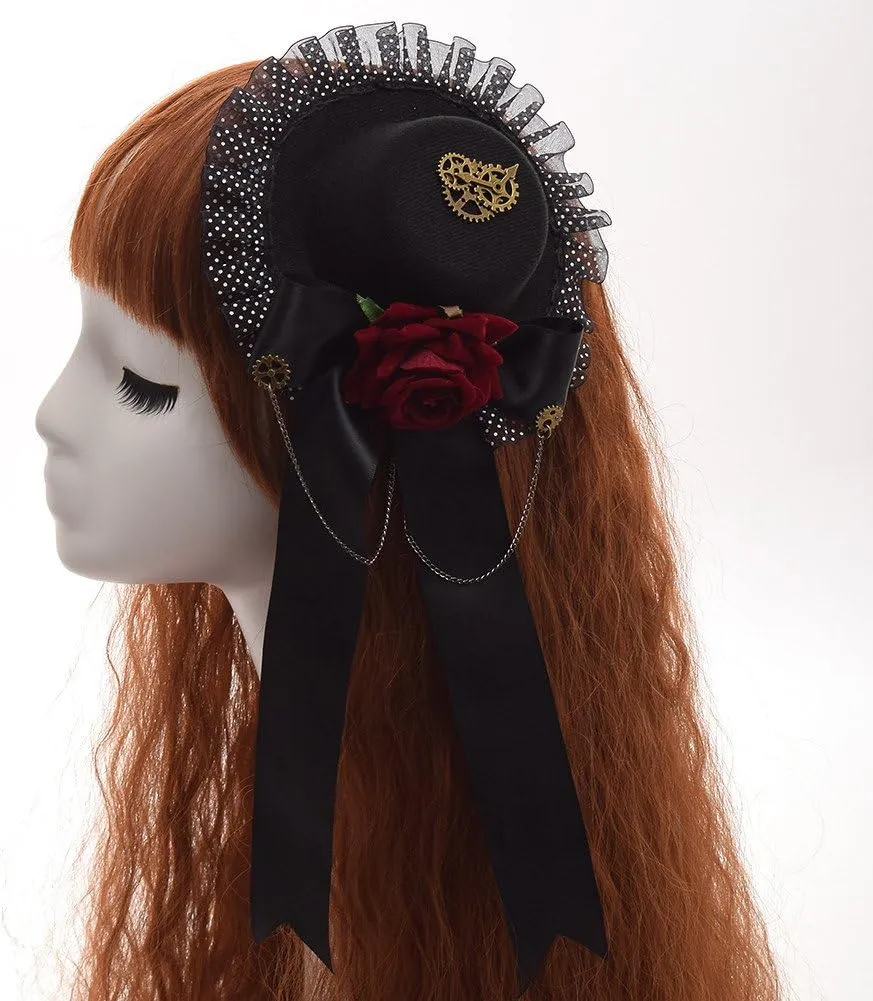 GRACEART Steampunk Mini Top Hat for Women Headwear Costume Accessories