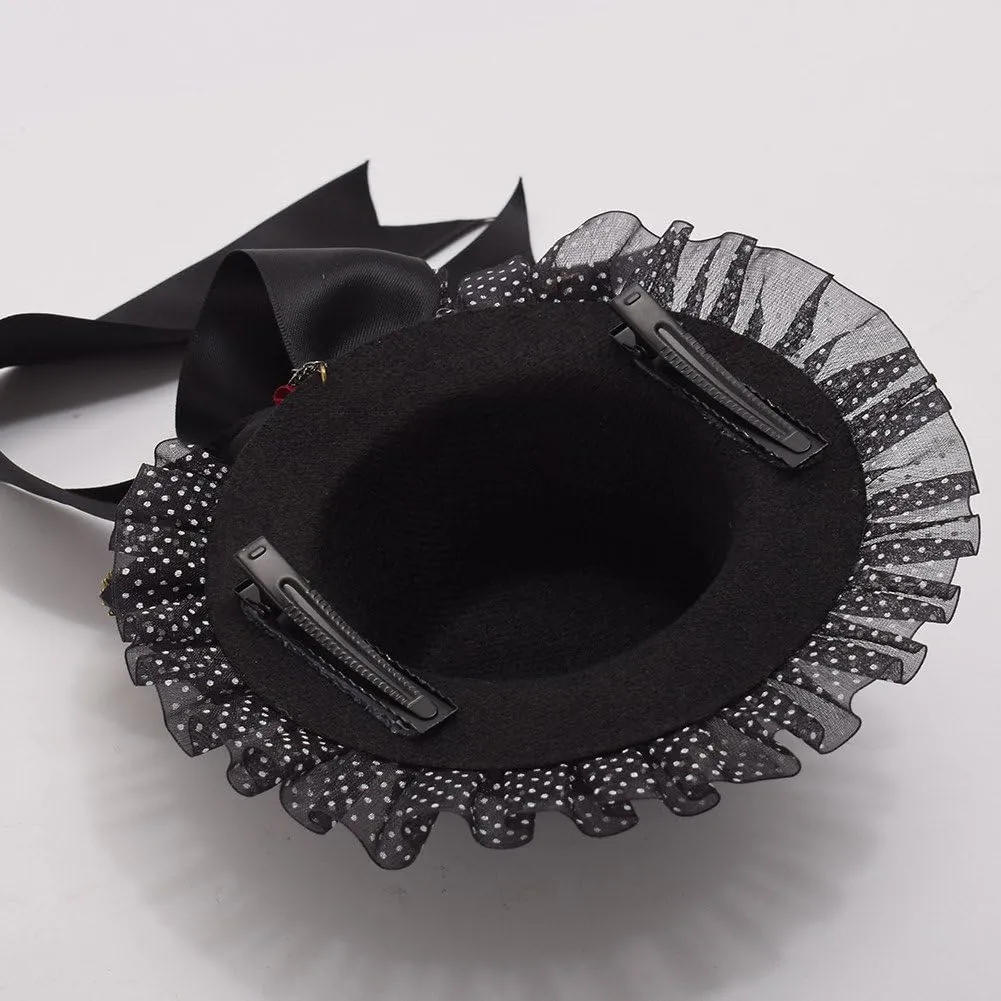 GRACEART Steampunk Mini Top Hat for Women Headwear Costume Accessories