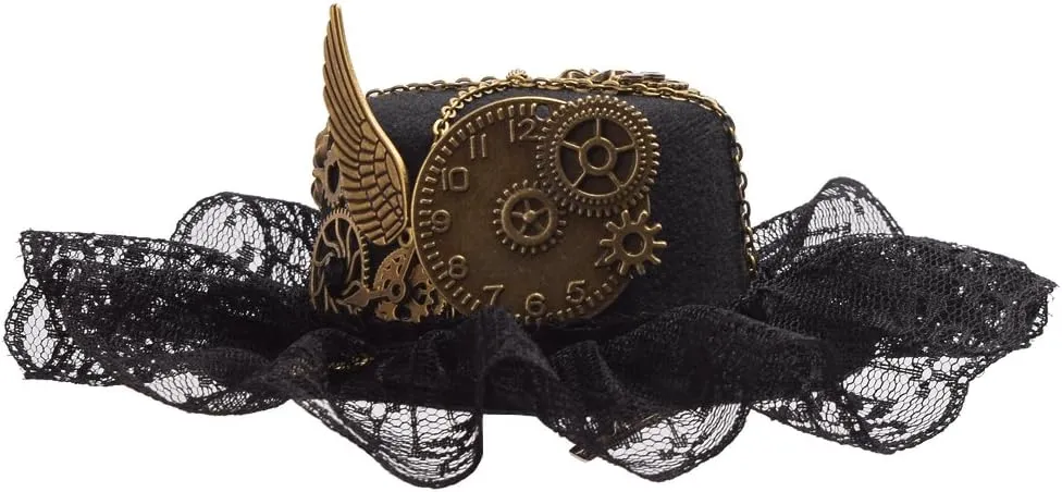 GRACEART Steampunk Mini Top Hat for Women Headwear Costume Accessories
