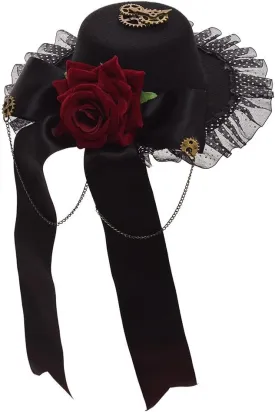 GRACEART Steampunk Mini Top Hat for Women Headwear Costume Accessories
