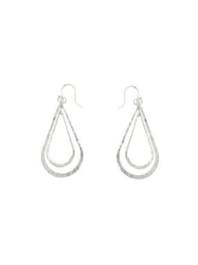 Hammered Teardrop Statement Earrings