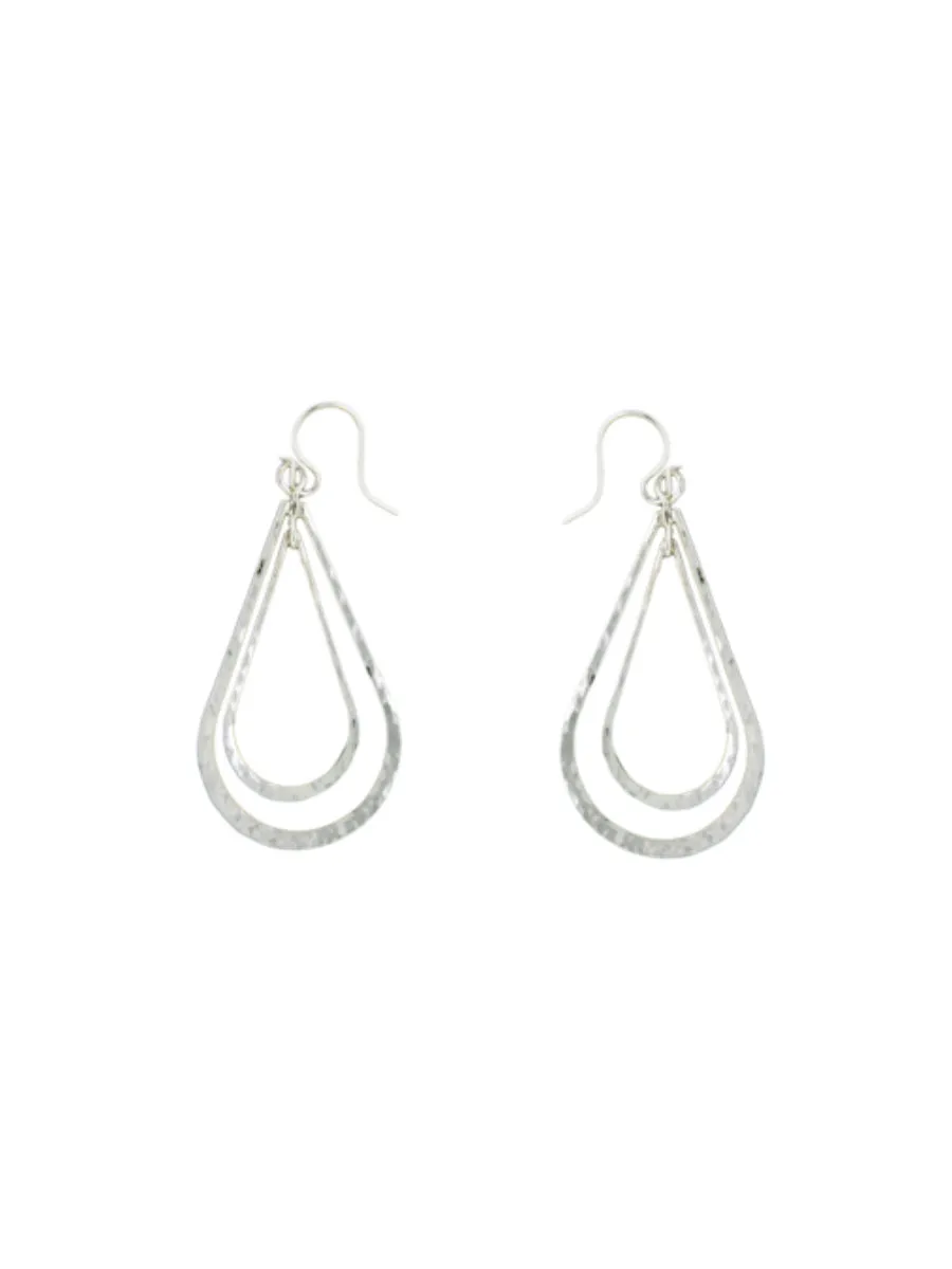 Hammered Teardrop Statement Earrings