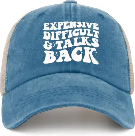Hat for Womens Fashion Denim Hat Mens AllBlack Ball Cap Fashionable Unique Gifts for Nanny