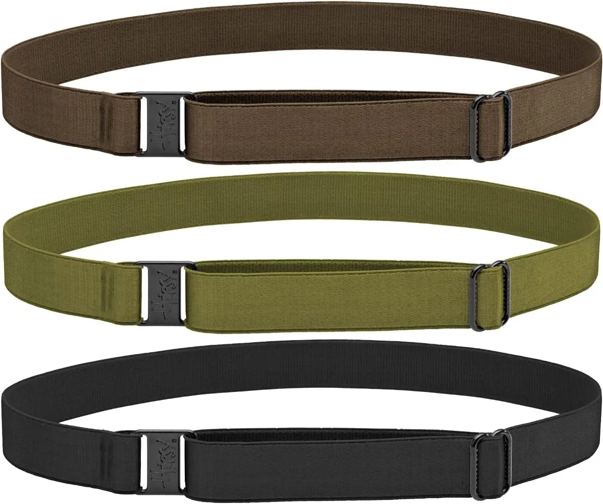 Hipsy Women's Wide Elastic & Adjustable Running Headband Multi 3-Pack