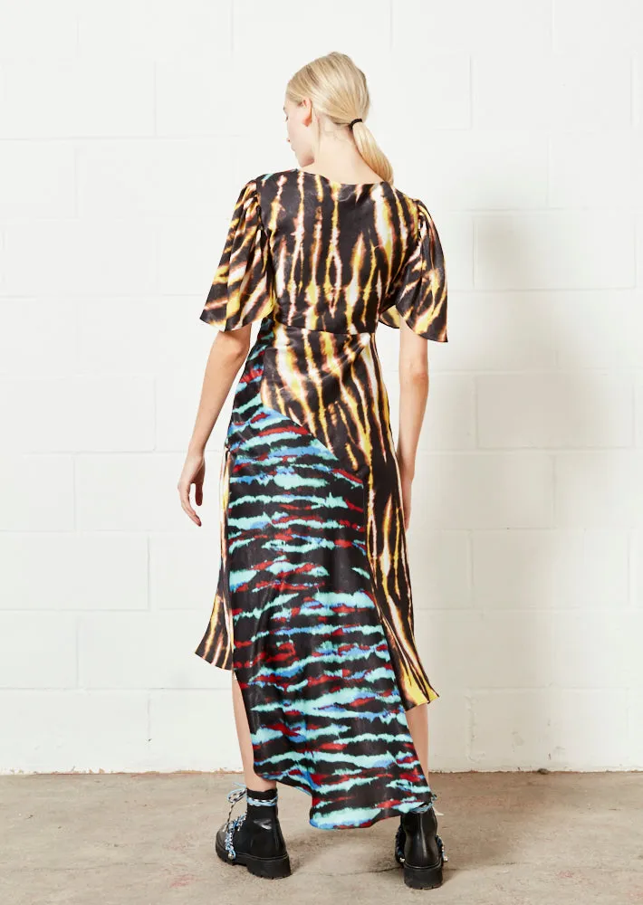 House of Holland Mixed Tie Dye Midi Dress