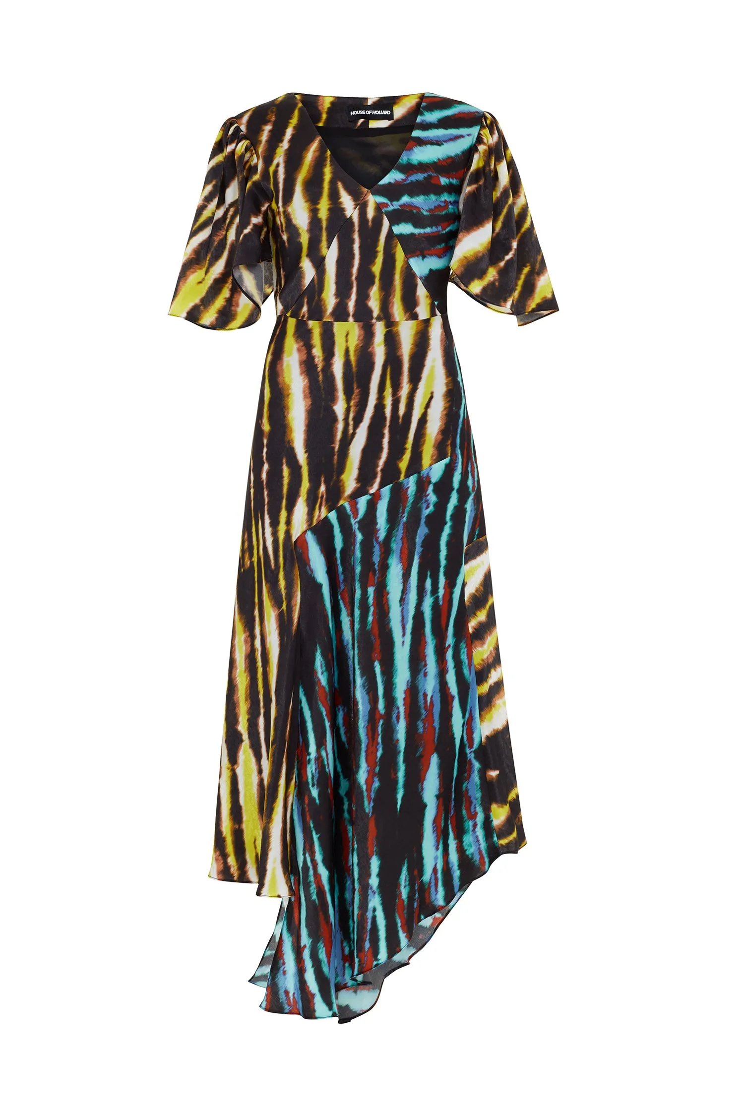 House of Holland Mixed Tie Dye Midi Dress