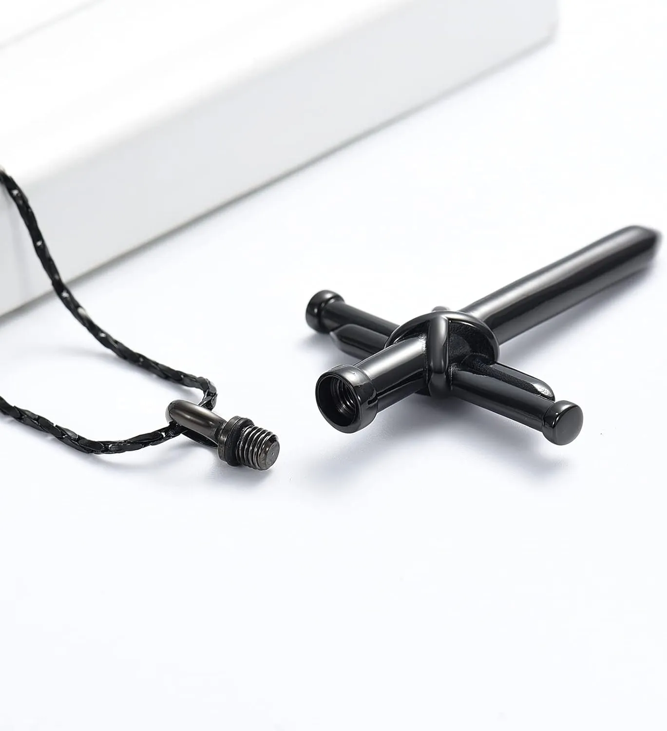 Imrsanl Cremation Jewelry for Ashes Nail Cross Urn Necklace Pendant Keepsake Religious Cross Memorial Ash Jewelry