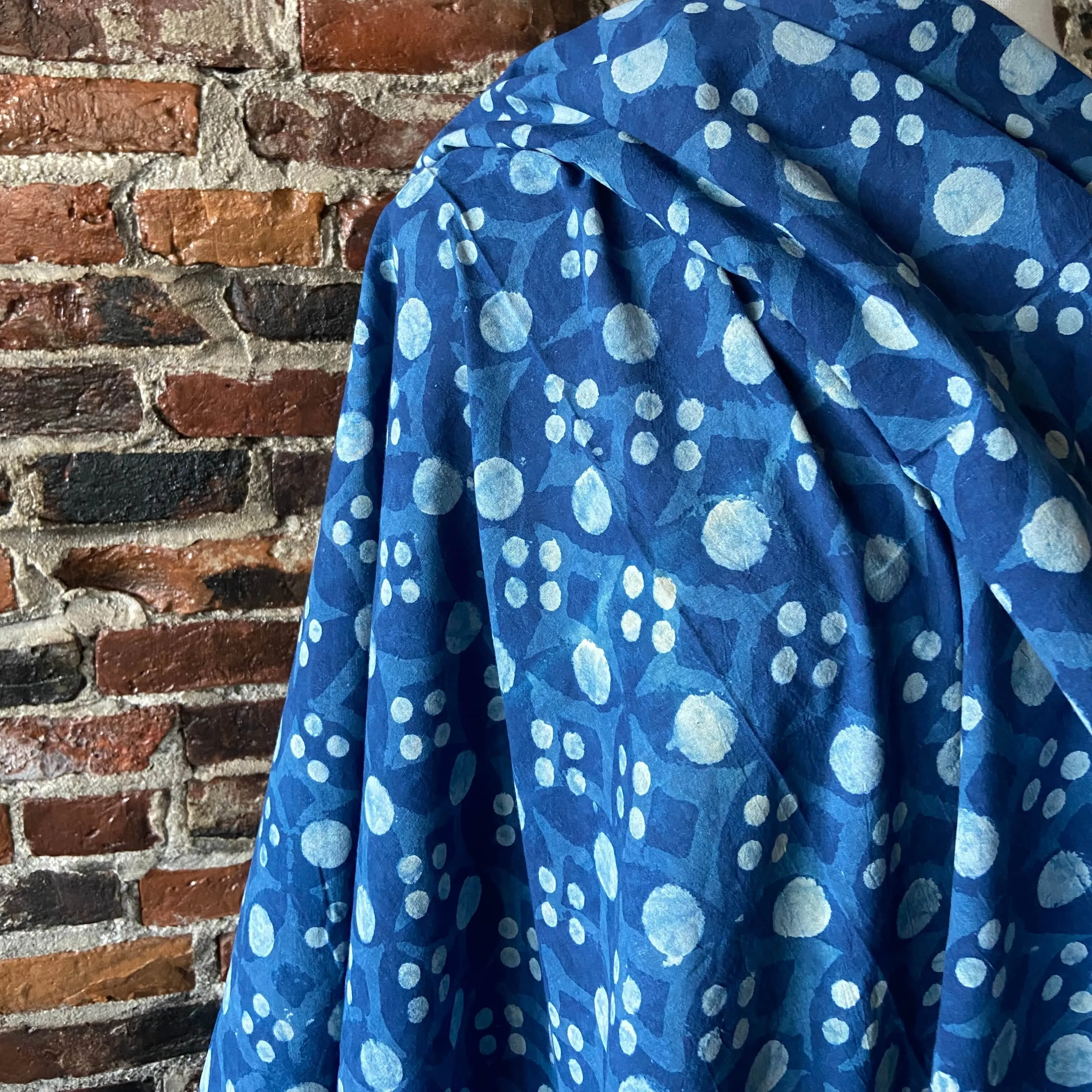 Indigo Block Print - Tiled Circles