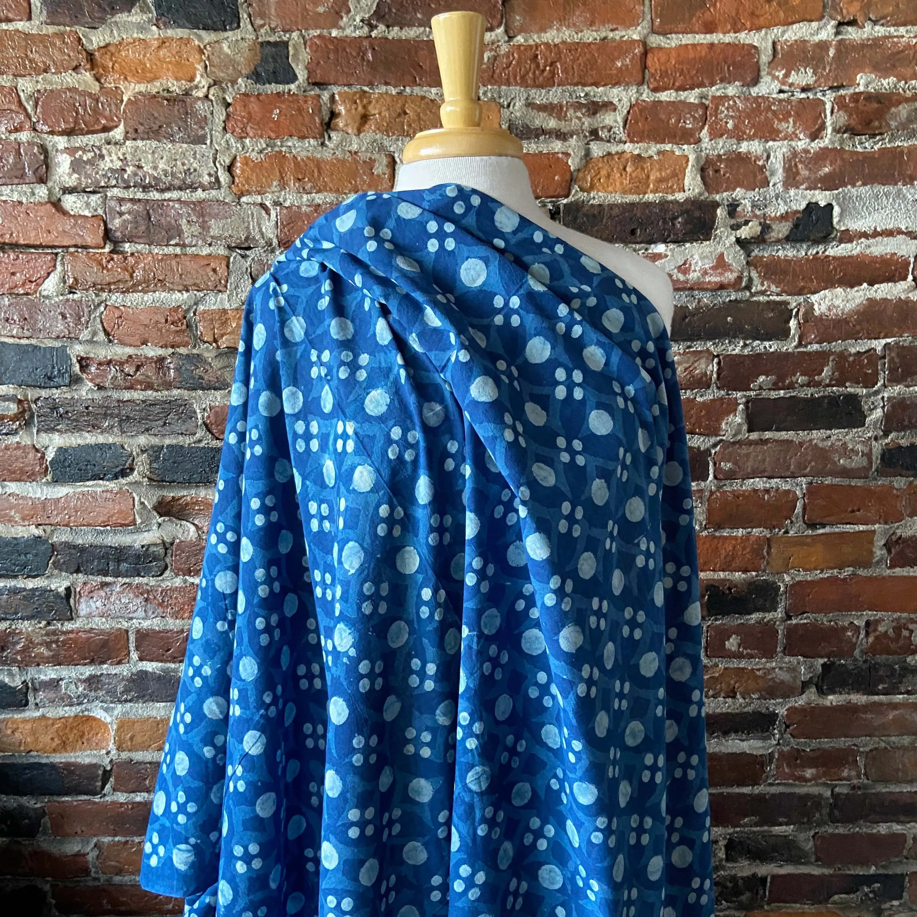 Indigo Block Print - Tiled Circles