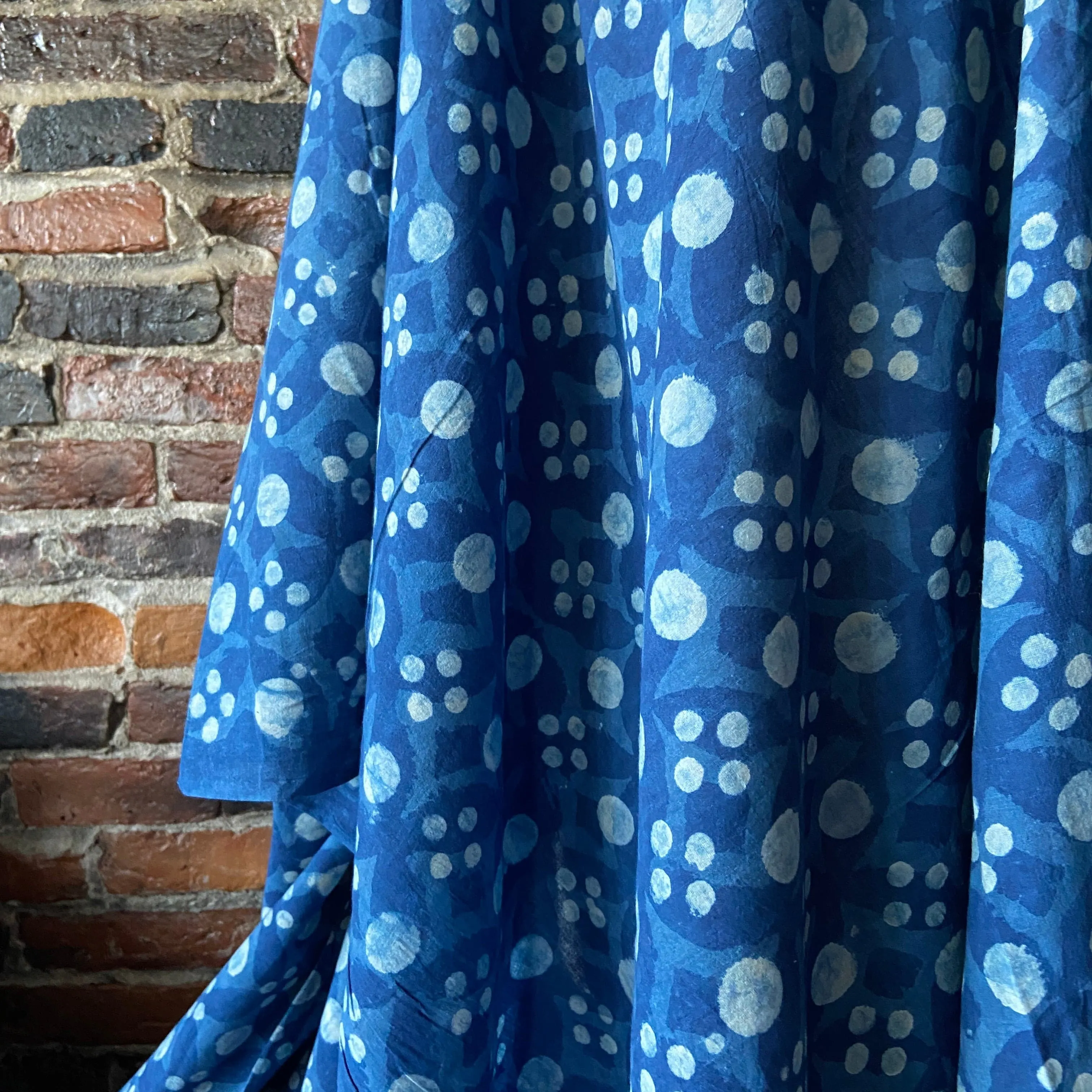 Indigo Block Print - Tiled Circles