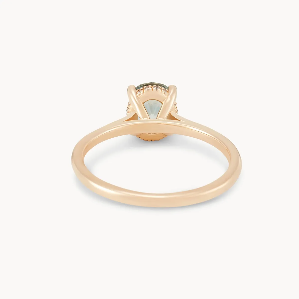 inspire one-of-a-kind - 14k yellow gold, round aqua blue oval