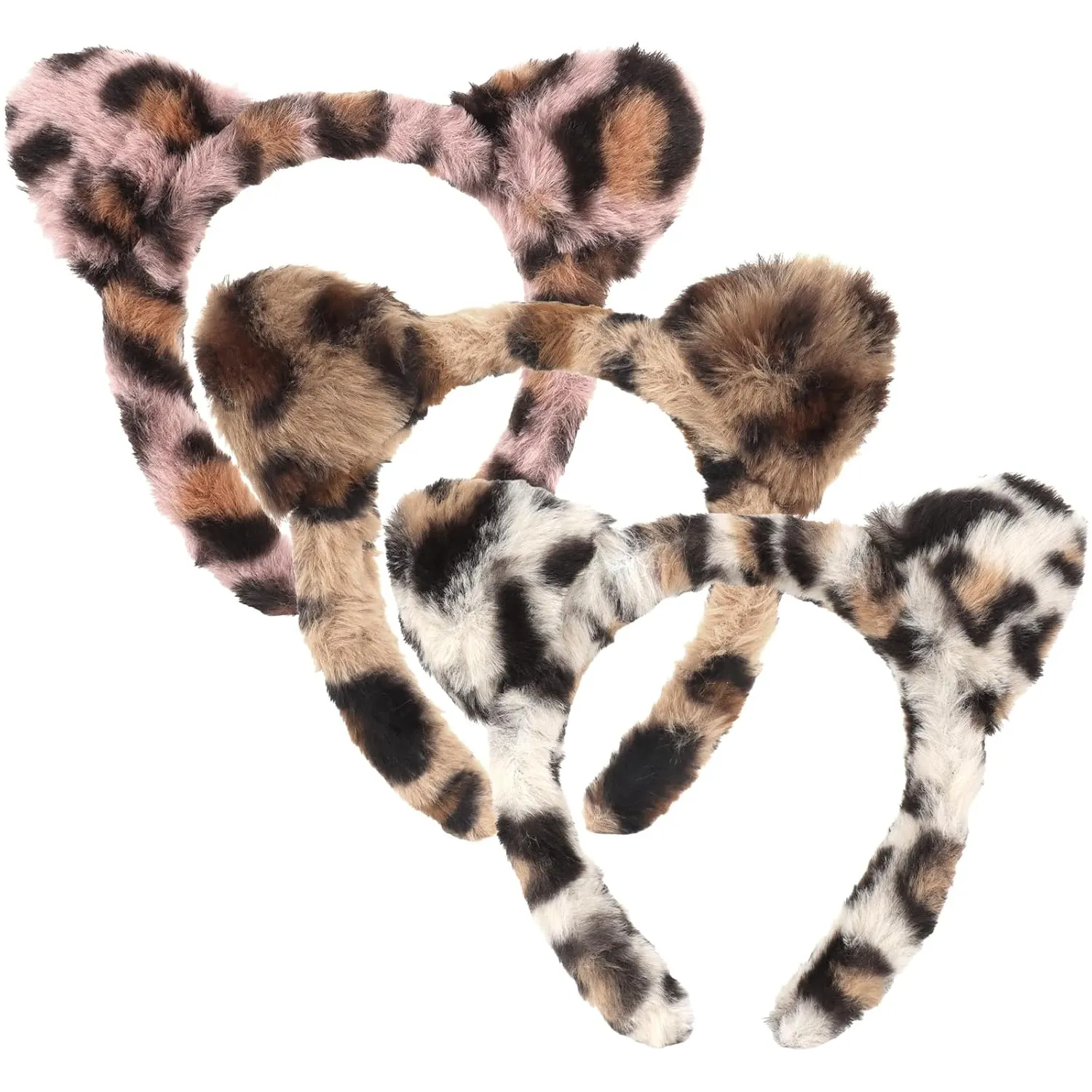 Jaciya Cat Ears Headbands for Women Girls Leopard Headband Cheetah Ears Head Bands Party Costume Hair Accessories
