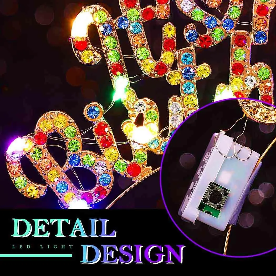 JEWEKY Happy Birthday Headband Birthday Hair bands Crown Party Decoration Headpiece for Women