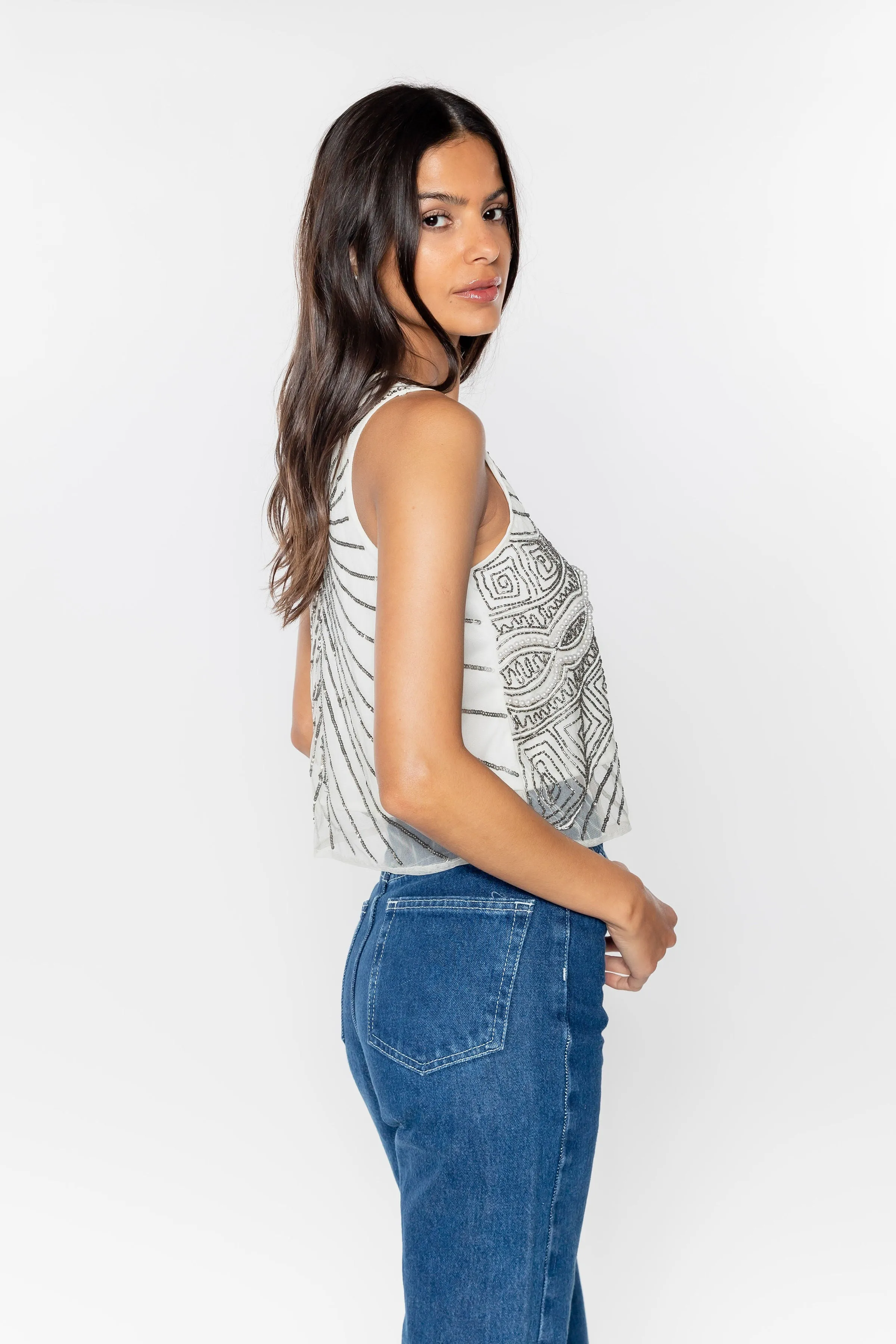 Jules Beaded Crop