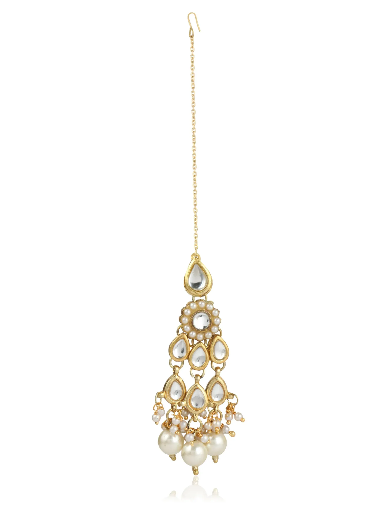 Karatcart 22K GoldPlated Kundan Choker Necklace Set
