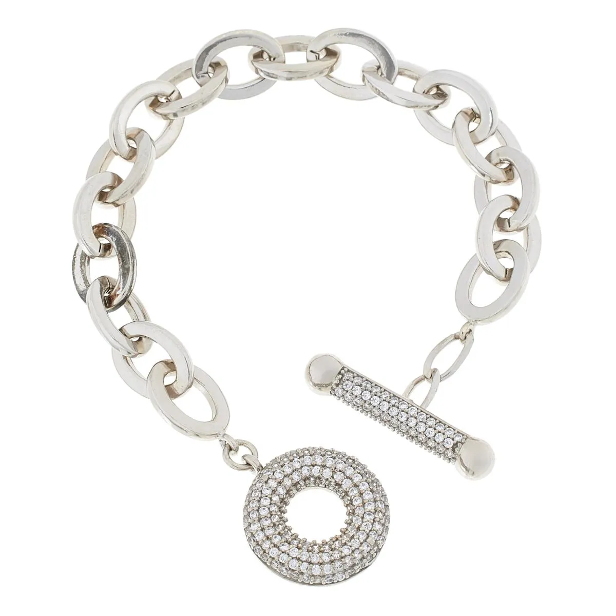 Katharine McPhee 3.30ctw Link Toggle Bracelet - Sterling Silver
