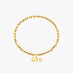 Love Script Beaded Bracelet