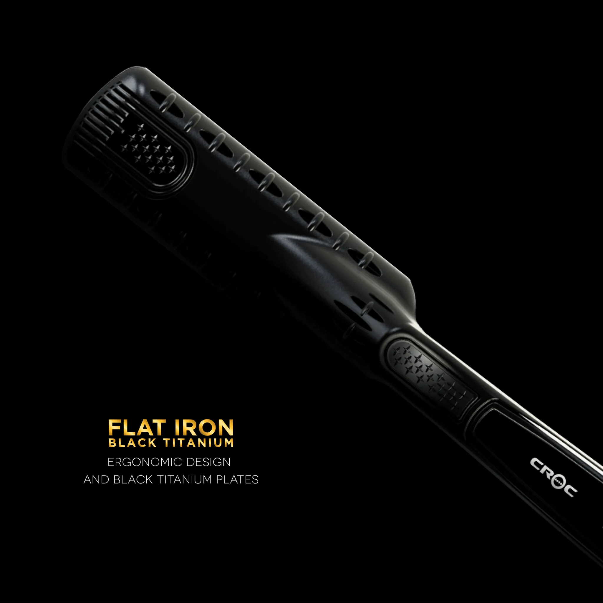 Masters Black Titanium Flat Iron 1.5"