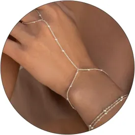 MBW Silver Bracelet Set - Dainty 14K Silver Bracelets, Waterproof, Trendy Minimalist, Small Thin Bracelets for Women, Gift