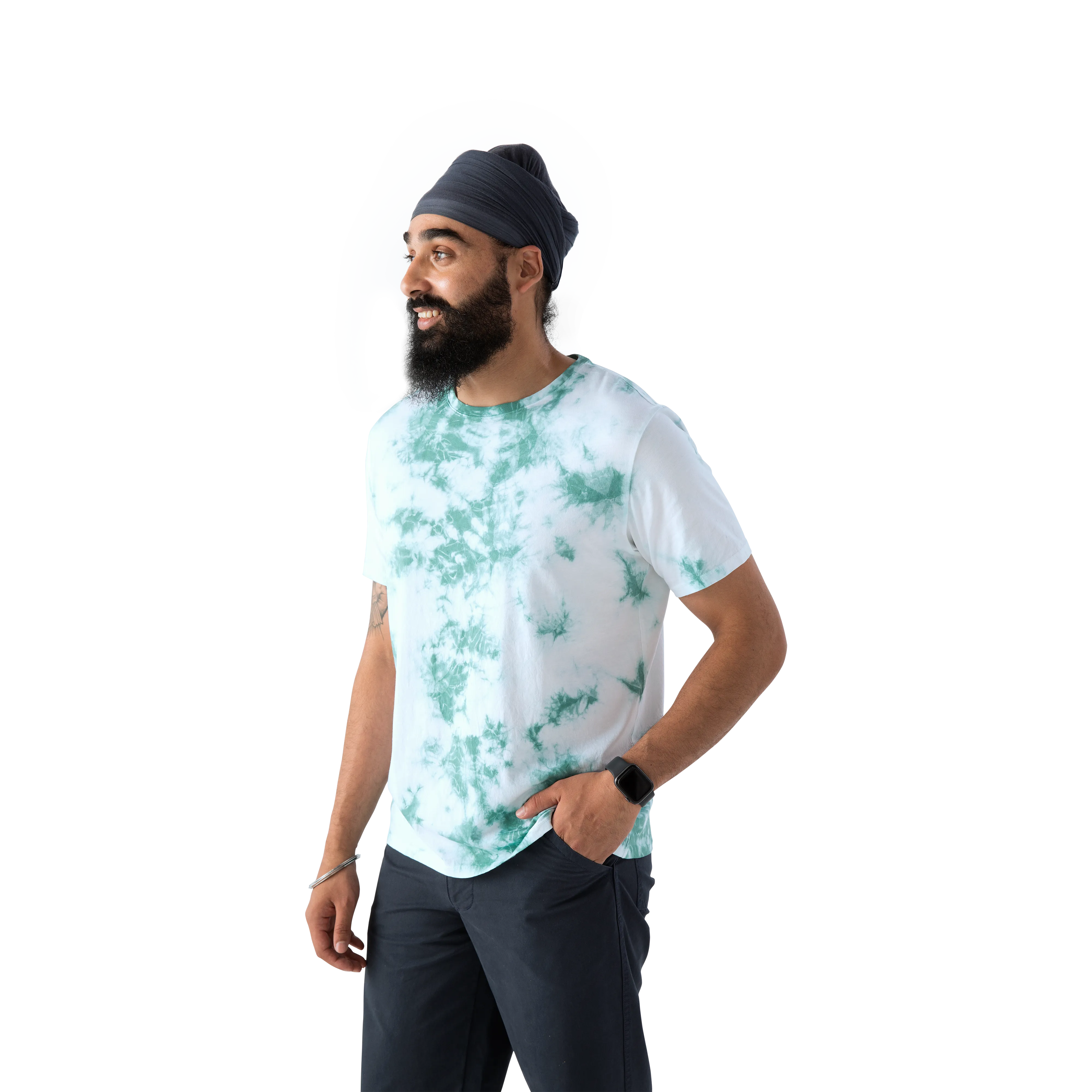 Men's Pima Cotton Tie Dye Crew Neck T-Shirt