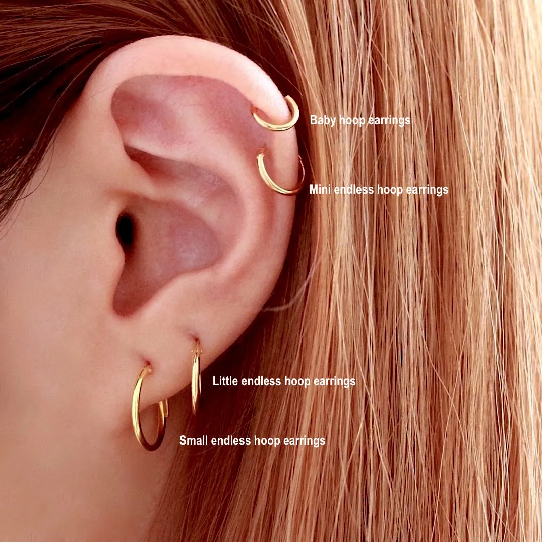 Mini Endless Hoop Earrings