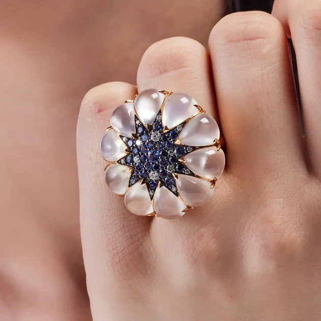 Moon & Star Ring