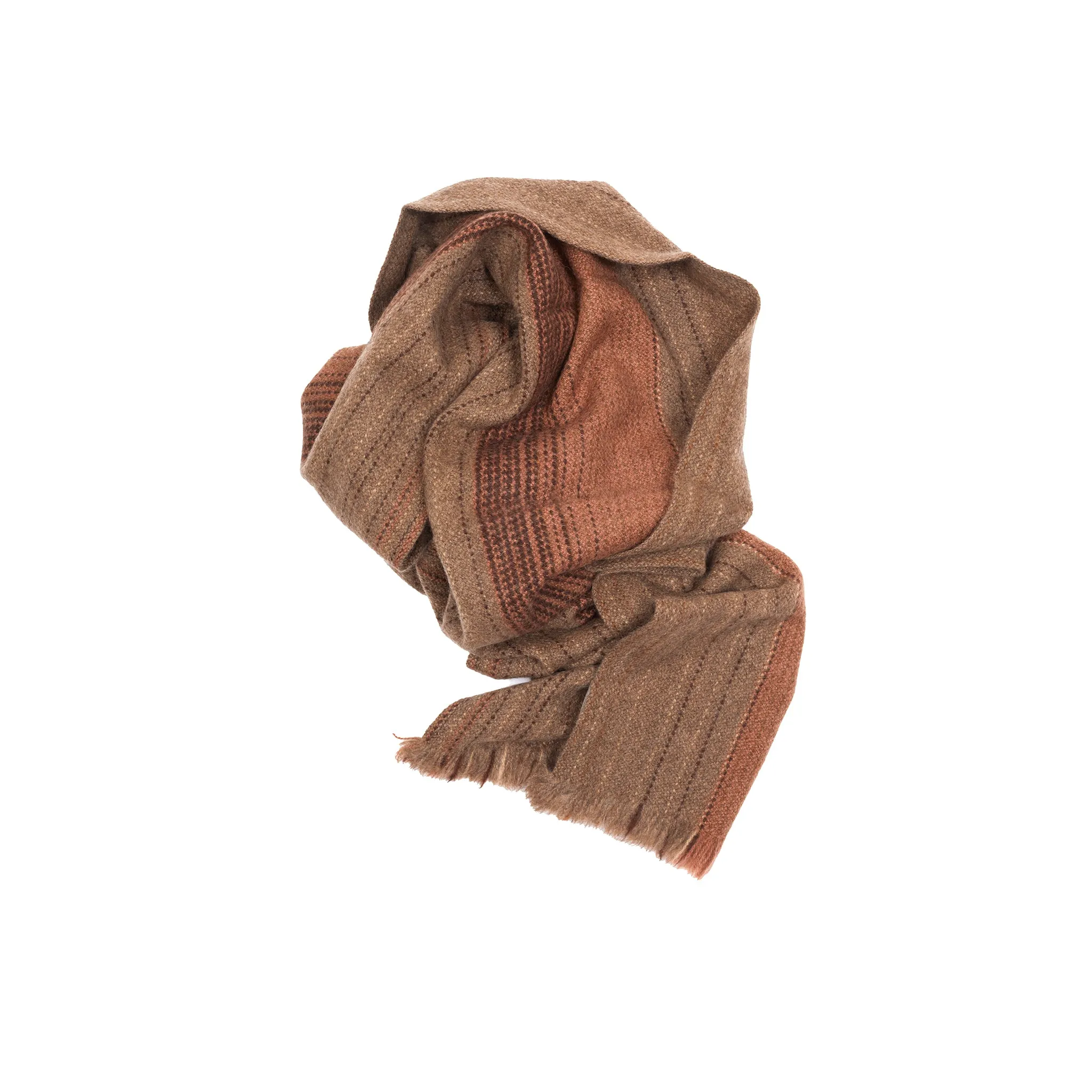Norlha Nomad Classic Skinny Lines Scarf in Nut