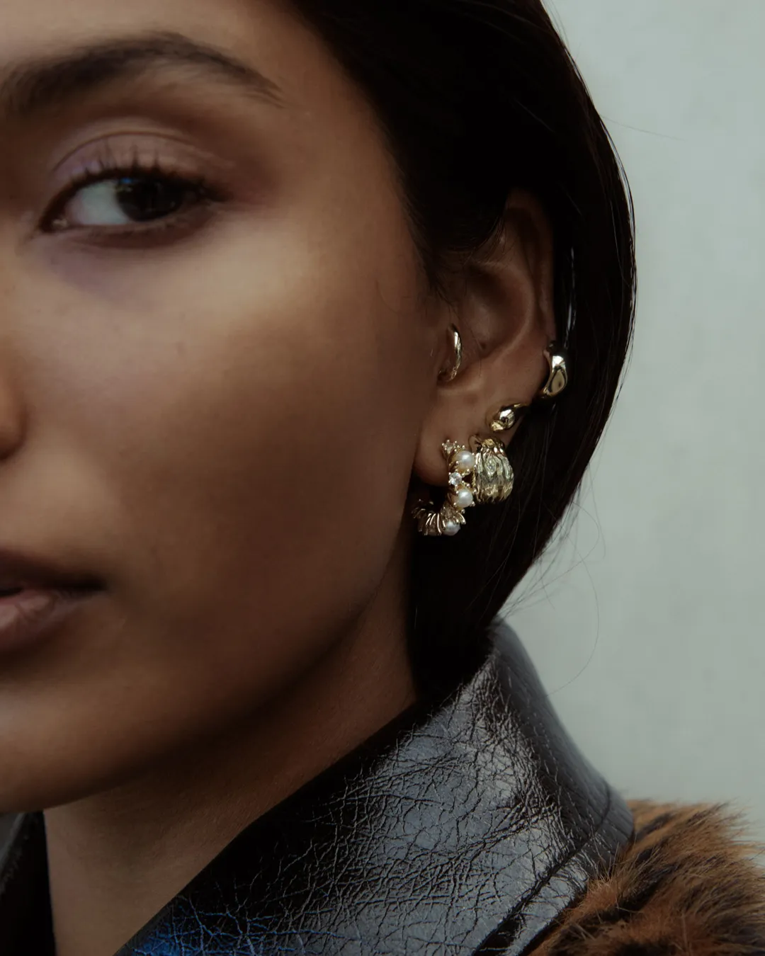 Oyster Shell Hoops