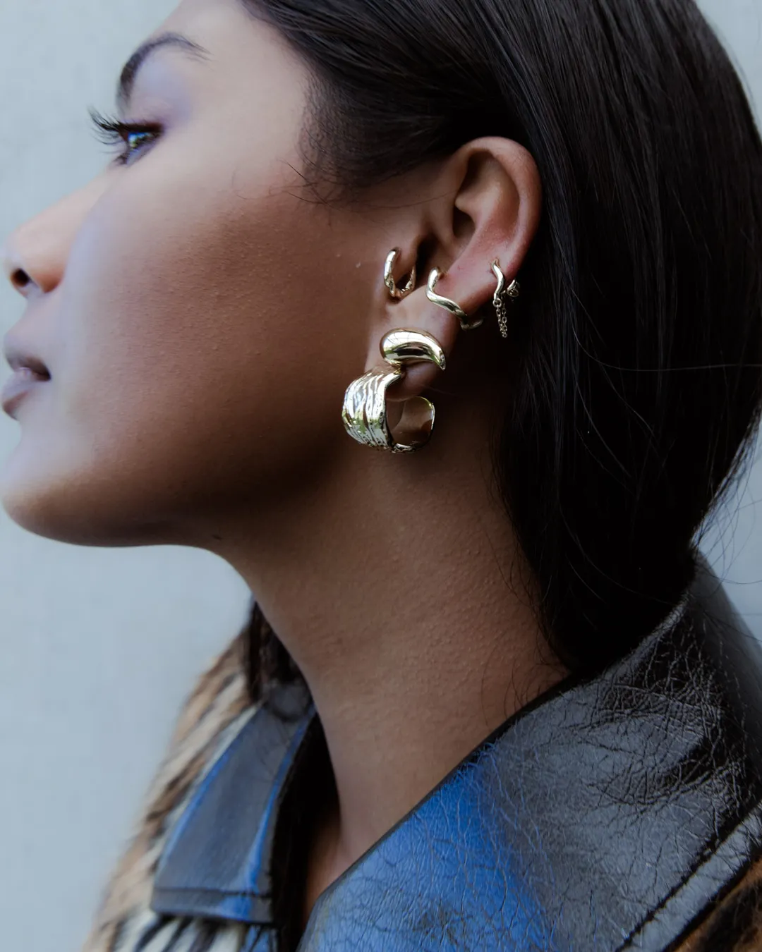 Oyster Shell Hoops