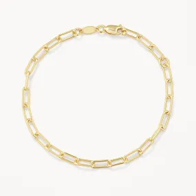 Paperclip Chain Bracelet in Gold