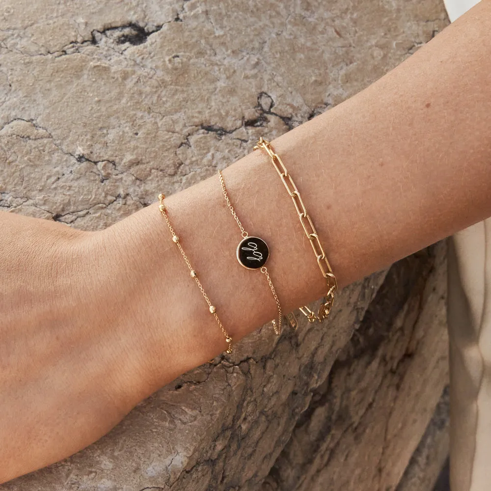 Paperclip Chain Bracelet in Gold