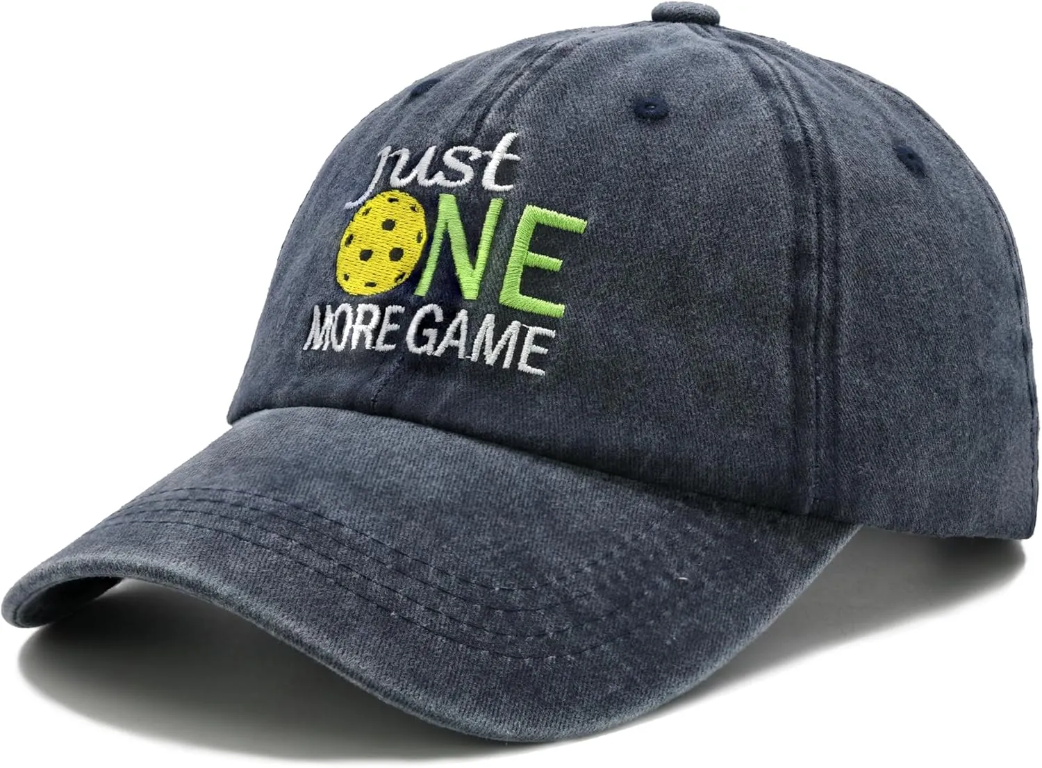Pickleball Hat,Adjustable Embroidered Washed Baseball Cap for Men Women