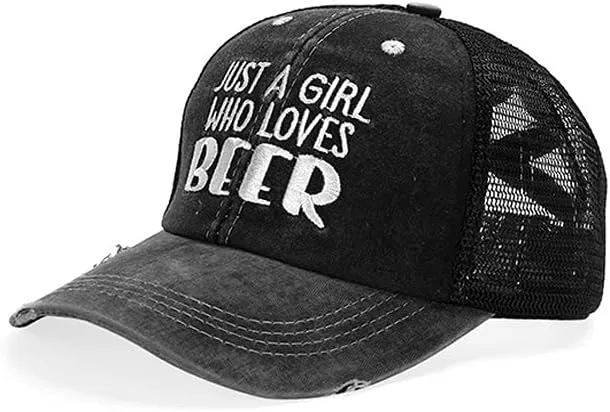 Ponytail Hat Women Mesh High Baseball Cap Distressed Messy Bun Trucker Hat Pony Cap Hot hat