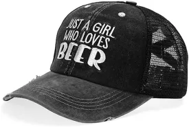 Ponytail Hat Women Mesh High Baseball Cap Distressed Messy Bun Trucker Hat Pony Cap Hot hat