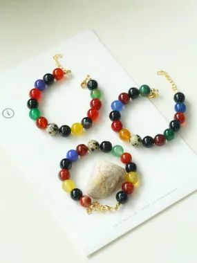 Romantic Universe Dopamine Color Beaded Bracelet