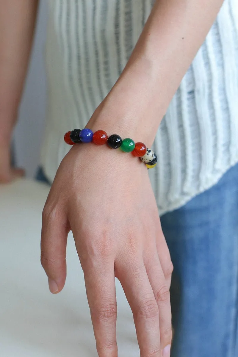 Romantic Universe Dopamine Color Beaded Bracelet