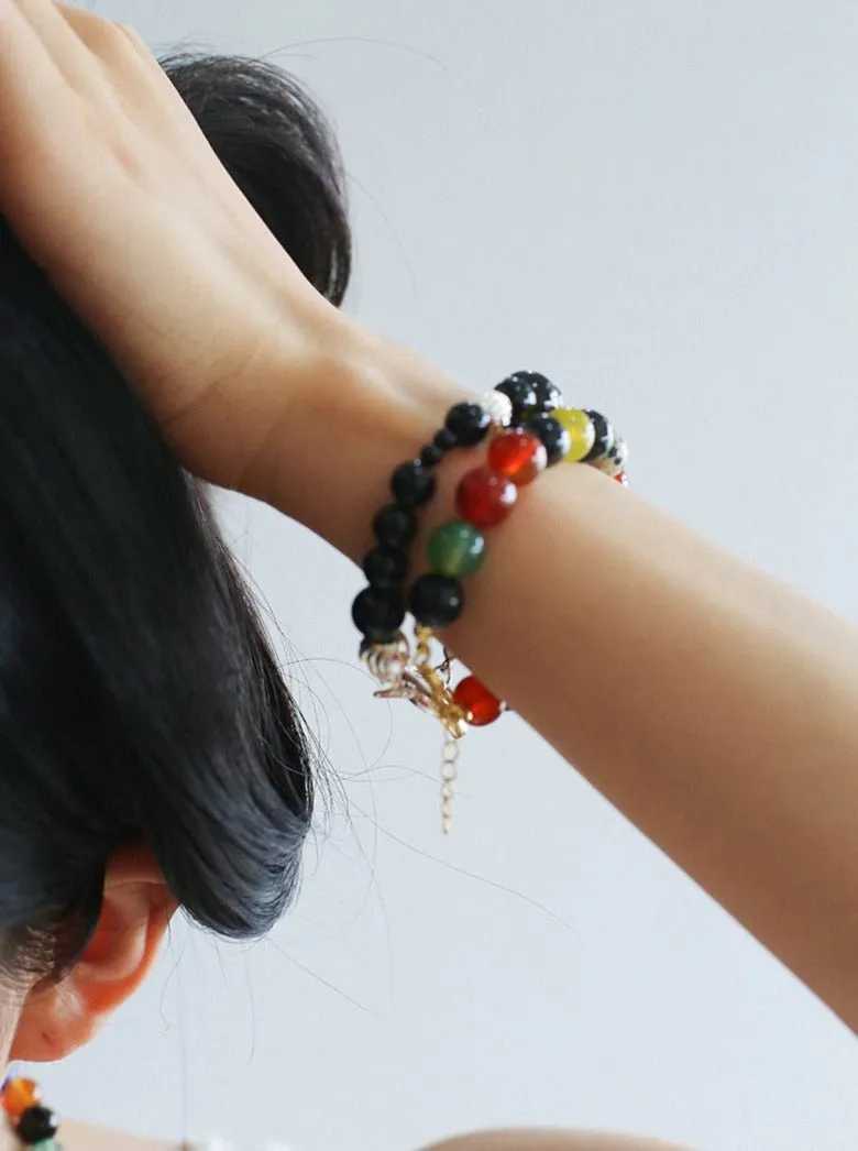 Romantic Universe Dopamine Color Beaded Bracelet