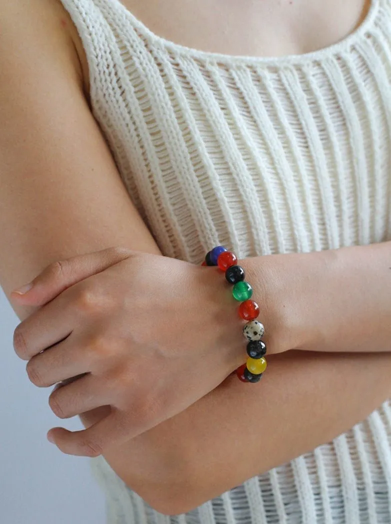 Romantic Universe Dopamine Color Beaded Necklace